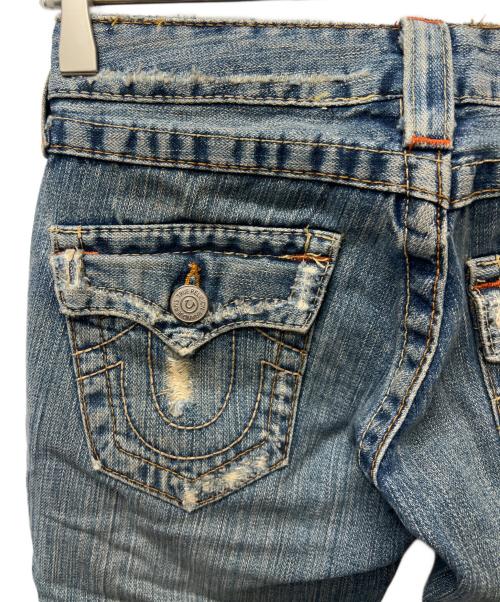 TRUE RELIGION（トゥルー レリジョン）TRUE RELIGION (トゥルー レリジョン) ダメージフレアデニム インディゴ サイズ:23の古着・服飾アイテム