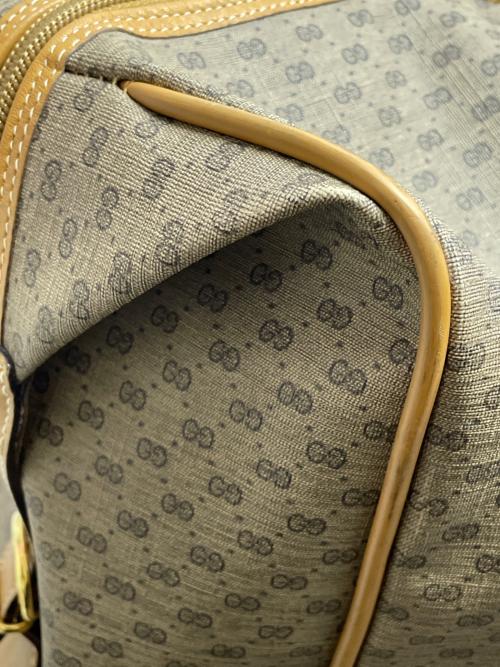OLD GUCCI（グッチ）OLD GUCCI (グッチ) マイクロGG ボストンバッグ ベージュの古着・服飾アイテム