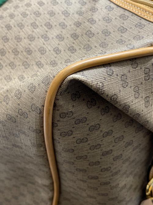 OLD GUCCI（グッチ）OLD GUCCI (グッチ) マイクロGG ボストンバッグ ベージュの古着・服飾アイテム