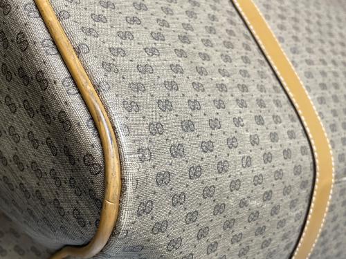 OLD GUCCI（グッチ）OLD GUCCI (グッチ) マイクロGG ボストンバッグ ベージュの古着・服飾アイテム