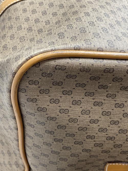 OLD GUCCI（グッチ）OLD GUCCI (グッチ) マイクロGG ボストンバッグ ベージュの古着・服飾アイテム