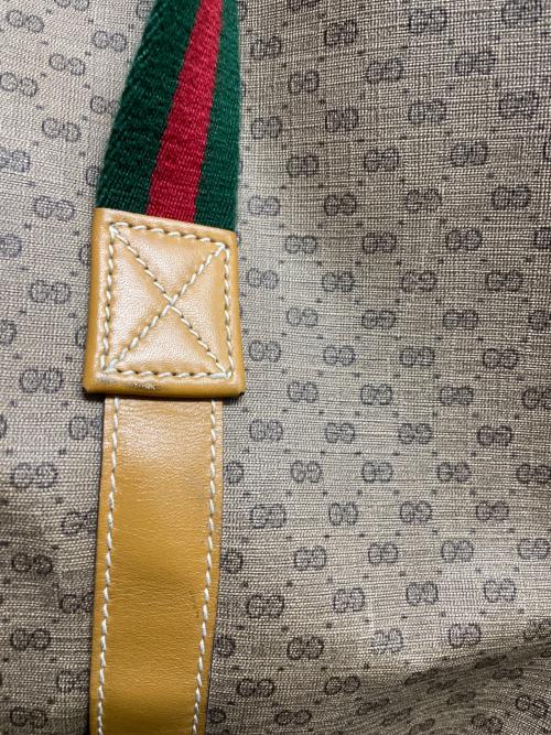 OLD GUCCI（グッチ）OLD GUCCI (グッチ) マイクロGG ボストンバッグ ベージュの古着・服飾アイテム