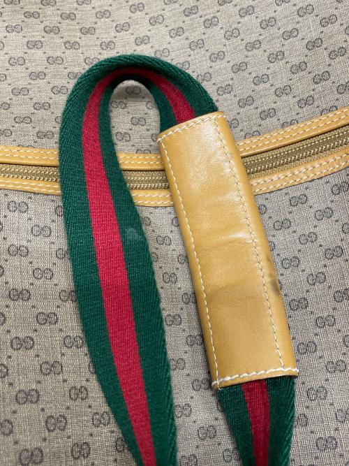 OLD GUCCI（グッチ）OLD GUCCI (グッチ) マイクロGG ボストンバッグ ベージュの古着・服飾アイテム
