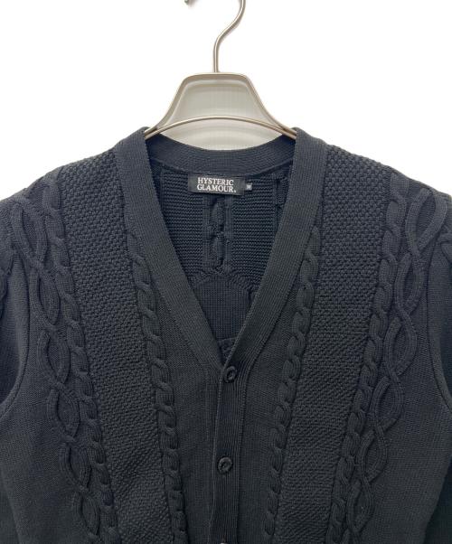 Hysteric Glamour（ヒステリックグラマー）Hysteric Glamour (ヒステリックグラマー) スパイダーケーブルカーディガン ブラック サイズ:Mの古着・服飾アイテム