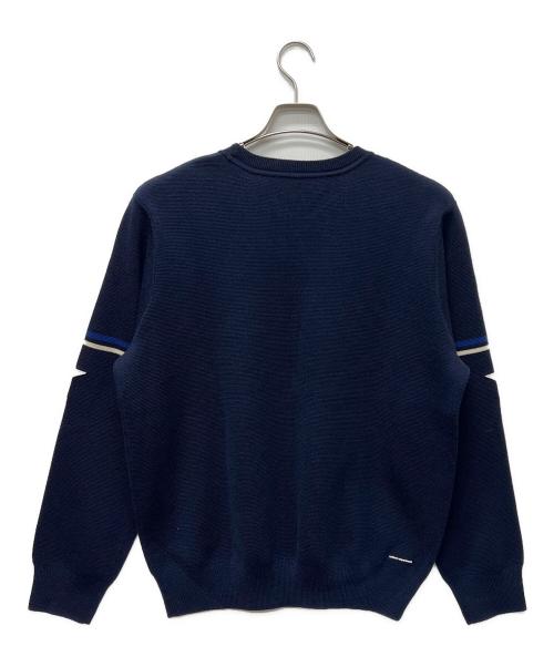 uniform experiment（ユニフォームエクスペリメント）uniform experiment (ユニフォームエクスペリメント) SLEEVE STAR CLASSIC CREW NECK KNIT ネイビー サイズ:ーの古着・服飾アイテム