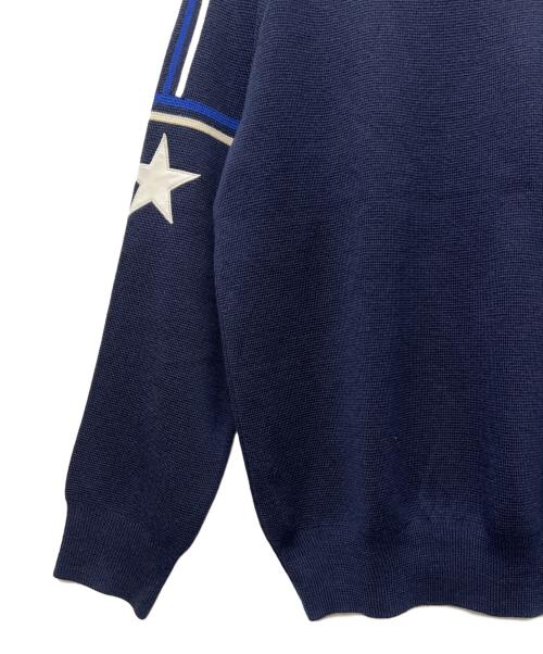 uniform experiment（ユニフォームエクスペリメント）uniform experiment (ユニフォームエクスペリメント) SLEEVE STAR CLASSIC CREW NECK KNIT ネイビー サイズ:ーの古着・服飾アイテム