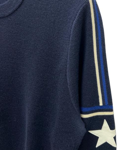 uniform experiment（ユニフォームエクスペリメント）uniform experiment (ユニフォームエクスペリメント) SLEEVE STAR CLASSIC CREW NECK KNIT ネイビー サイズ:ーの古着・服飾アイテム