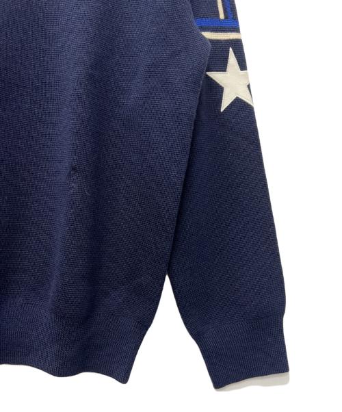 uniform experiment（ユニフォームエクスペリメント）uniform experiment (ユニフォームエクスペリメント) SLEEVE STAR CLASSIC CREW NECK KNIT ネイビー サイズ:ーの古着・服飾アイテム