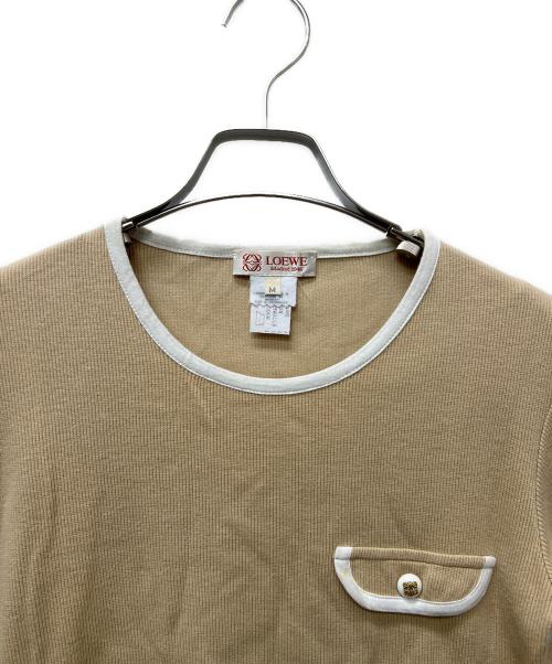 LOEWE（ロエベ）LOEWE (ロエベ) パイピングカットソー ベージュ サイズ:Mの古着・服飾アイテム