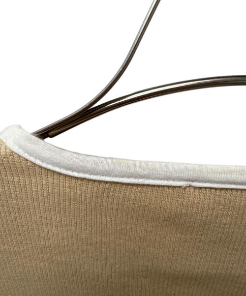 LOEWE（ロエベ）LOEWE (ロエベ) パイピングカットソー ベージュ サイズ:Mの古着・服飾アイテム