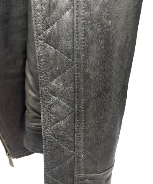 BURBERRY BLACK LABEL（バーバリーブラックレーベル）BURBERRY BLACK LABEL (バーバリーブラックレーベル) ラムレザージャケット ブラック サイズ:Ｌの古着・服飾アイテム