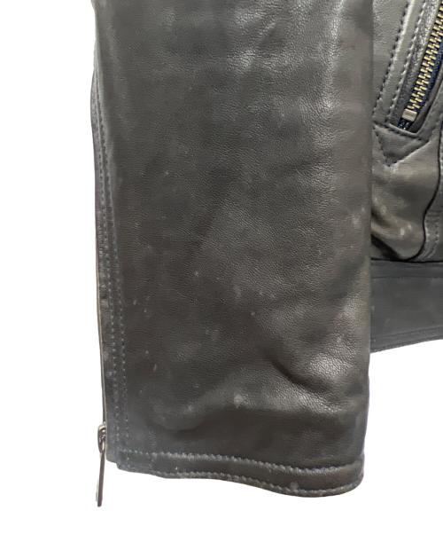 BURBERRY BLACK LABEL（バーバリーブラックレーベル）BURBERRY BLACK LABEL (バーバリーブラックレーベル) ラムレザージャケット ブラック サイズ:Ｌの古着・服飾アイテム