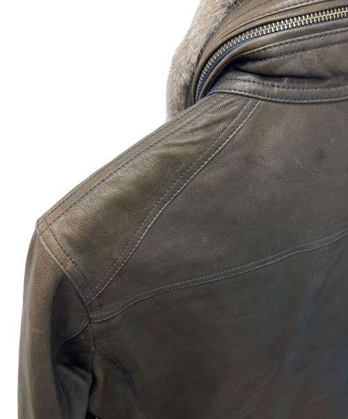 BURBERRY BLACK LABEL（バーバリーブラックレーベル）BURBERRY BLACK LABEL (バーバリーブラックレーベル) ラムレザージャケット ブラック サイズ:Ｌの古着・服飾アイテム