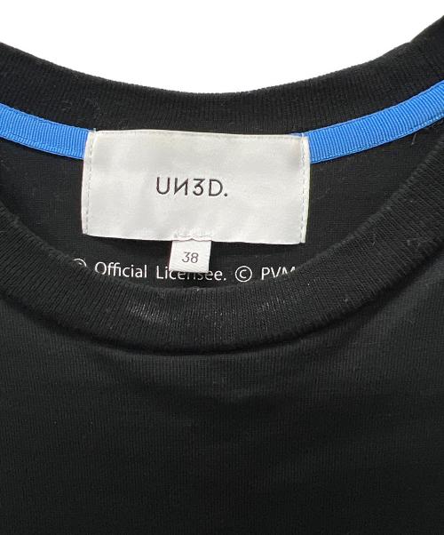 UN3D.（アンスリード）UN3D. (アンスリード) FRISK (フリスク) 半袖ワンピース ブラック サイズ:３８の古着・服飾アイテム