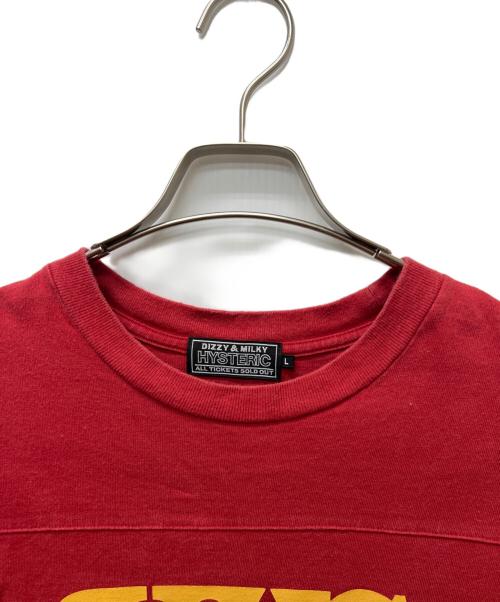 Hysteric Glamour（ヒステリックグラマー）Hysteric Glamour (ヒステリックグラマー) HYS STARS Tシャツ レッド サイズ:Ｌの古着・服飾アイテム