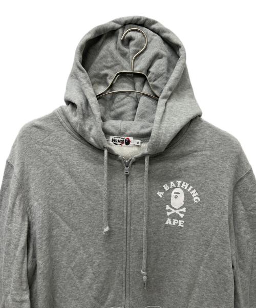 A BATHING APE PIRATE STORE（アベイシングエイプ パイレーツストア）A BATHING APE PIRATE STORE (アベイシングエイプ パイレーツストア) ジップパーカー グレー サイズ:ＸＬの古着・服飾アイテム