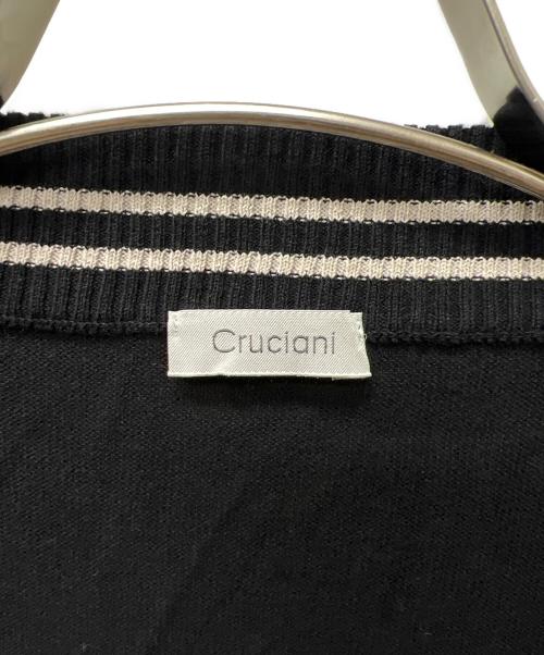 Cruciani（クルチアーニ）Cruciani (クルチアーニ) カーディガン ブラック×ベージュ サイズ:４８の古着・服飾アイテム