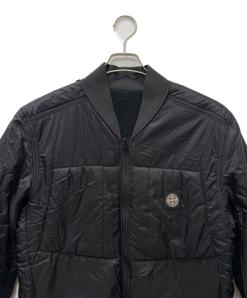 STONE ISLAND（ストーンアイランド）STONE ISLAND (ストーンアイランド) リバーシブルボアブルゾン ブラック サイズ:Ｌの古着・服飾アイテム