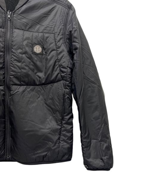 STONE ISLAND（ストーンアイランド）STONE ISLAND (ストーンアイランド) リバーシブルボアブルゾン ブラック サイズ:Ｌの古着・服飾アイテム