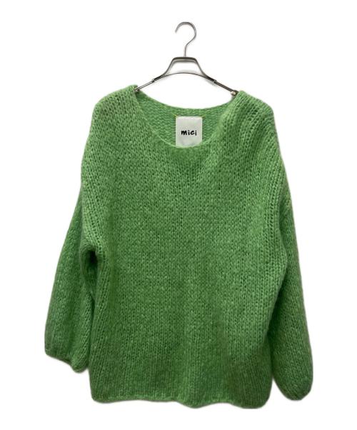 mici（ミチ）mici (ミチ) モヘヤ混ニット グリーン サイズ:FREEの古着・服飾アイテム