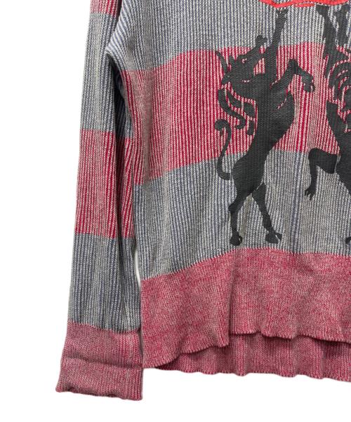 Vivienne Westwood RED LABEL（ヴィヴィアンウエストウッドレッドレーベル）Vivienne Westwood RED LABEL (ヴィヴィアンウエストウッドレッドレーベル) ボーダーニット レッド サイズ:００の古着・服飾アイテム