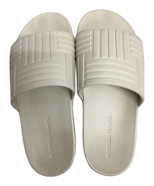 BOTTEGA VENETA（ボッテガベネタ）BOTTEGA VENETA (ボッテガベネタ) スライダーサンダル アイボリー サイズ:SIZE 35の古着・服飾アイテム