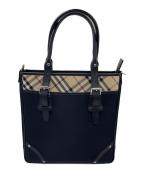 BURBERRYバーバリー）の古着「2WAYバッグ」｜ブラック×ベージュ
