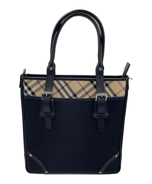 BURBERRY（バーバリー）BURBERRY (バーバリー) 2WAYバッグ ブラック×ベージュの古着・服飾アイテム