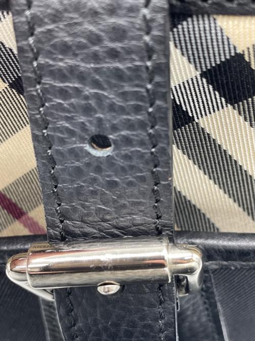BURBERRY（バーバリー）BURBERRY (バーバリー) 2WAYバッグ ブラック×ベージュの古着・服飾アイテム