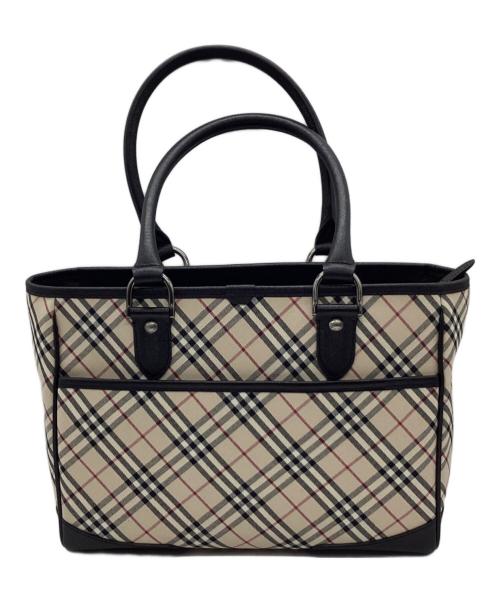 BURBERRY（バーバリー）BURBERRY (バーバリー) ノバチェック ハンドバッグ  ベージュの古着・服飾アイテム
