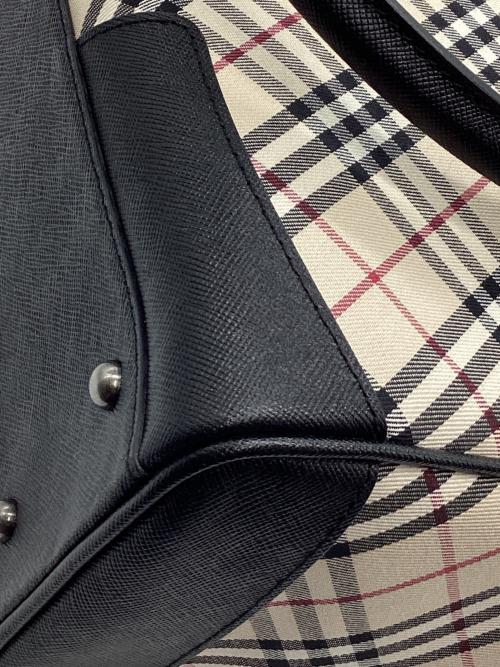 BURBERRY（バーバリー）BURBERRY (バーバリー) ノバチェック ハンドバッグ  ベージュの古着・服飾アイテム
