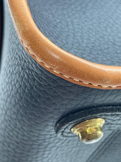 DOONEY&BOURKE（ドゥーニーアンドバーク）DOONEY&BOURKE (ドゥーニーアンドバーク) ショルダーバッグ ネイビー×ブラウンの古着・服飾アイテム