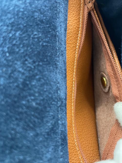 DOONEY&BOURKE（ドゥーニーアンドバーク）DOONEY&BOURKE (ドゥーニーアンドバーク) ショルダーバッグ ネイビー×ブラウンの古着・服飾アイテム
