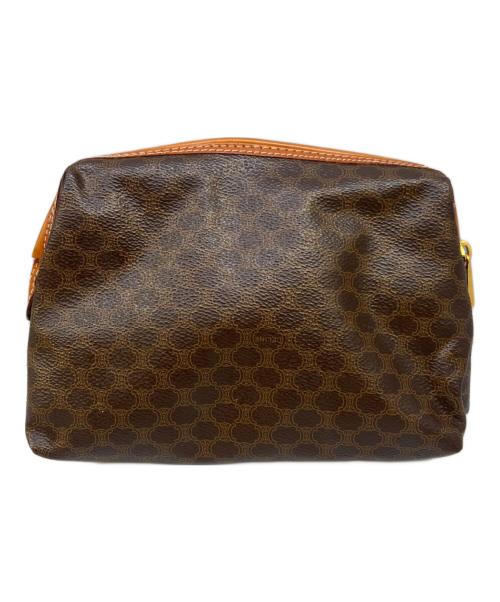 CELINE（セリーヌ）CELINE (セリーヌ) マカダムポーチ ブラウンの古着・服飾アイテム