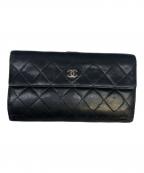 CHANELシャネル）の古着「長財布」｜ブラック