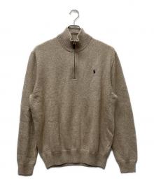 POLO RALPH LAUREN（ポロ・ラルフローレン）の古着「ハーフジップニット」｜ベージュ