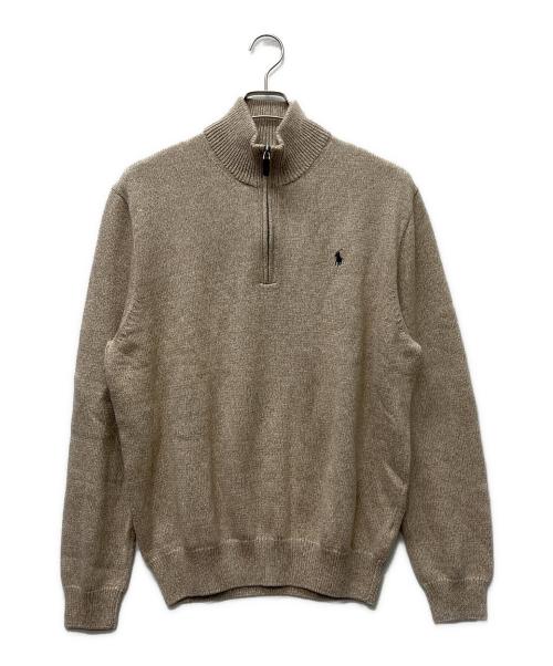 POLO RALPH LAUREN（ポロ・ラルフローレン）POLO RALPH LAUREN (ポロ・ラルフローレン) ハーフジップニット ベージュ サイズ:ＸＬの古着・服飾アイテム