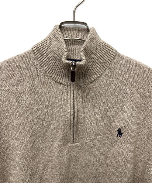 POLO RALPH LAUREN（ポロ・ラルフローレン）POLO RALPH LAUREN (ポロ・ラルフローレン) ハーフジップニット ベージュ サイズ:ＸＬの古着・服飾アイテム