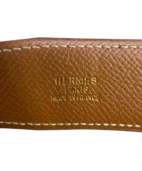 HERMES（エルメス）HERMES (エルメス) Hバックルベルト ブラウン×ブラック サイズ:70の古着・服飾アイテム