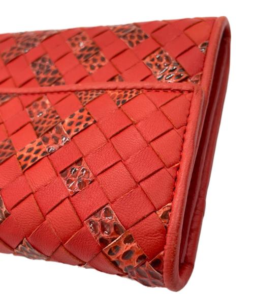 BOTTEGA VENETA（ボッテガベネタ）BOTTEGA VENETA (ボッテガベネタ) 長財布 レッドの古着・服飾アイテム