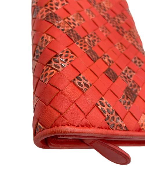 BOTTEGA VENETA（ボッテガベネタ）BOTTEGA VENETA (ボッテガベネタ) 長財布 レッドの古着・服飾アイテム