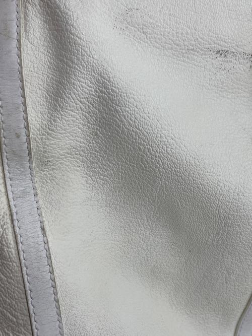 BVLGARI（ブルガリ）BVLGARI (ブルガリ) レザートートバッグ ホワイトの古着・服飾アイテム