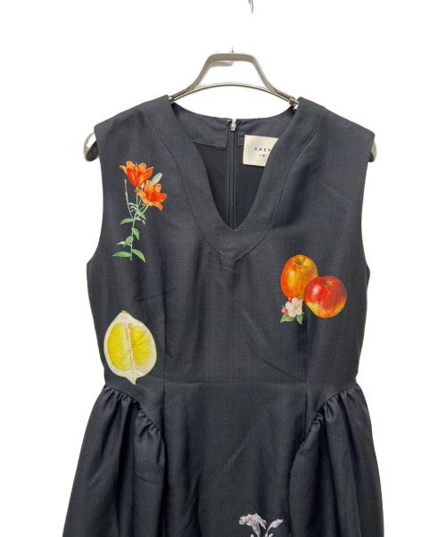 Ameri（アメリ）Ameri (アメリ) ELEANOR LINEN LIKE DRESS ブラック サイズ:Mの古着・服飾アイテム