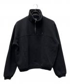 stussyステューシー）の古着「ハーフジップスウェット」｜ブラック