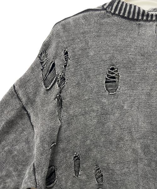 DANKE SCHON（ダンケ シェーン）DANKE SCHON (ダンケ シェーン) ダメージ加工コットンカーディガン ブラック サイズ:FREEの古着・服飾アイテム