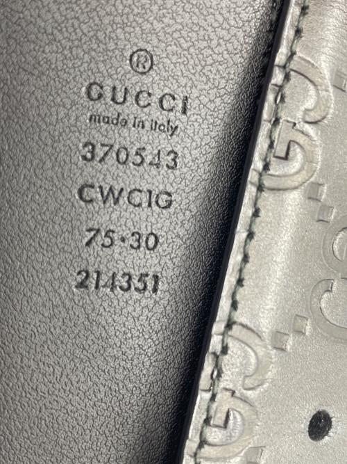 GUCCI（グッチ）GUCCI (グッチ) レザーベルト ブラックの古着・服飾アイテム