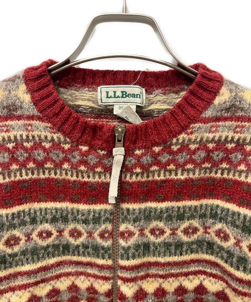 L.L.Bean（エルエルビーン）L.L.Bean (エルエルビーン) '90s　ニットカーディガン ブラウン×ベージュ サイズ:Ｍの古着・服飾アイテム