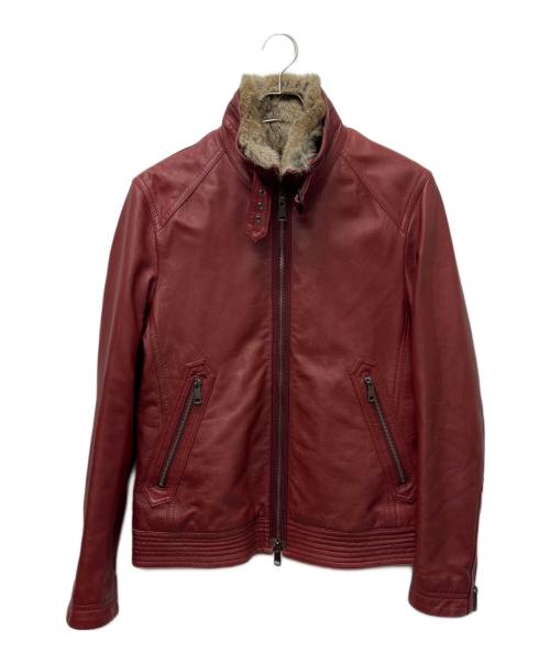 BURBERRY BLACK LABEL（バーバリーブラックレーベル）BURBERRY BLACK LABEL (バーバリーブラックレーベル) ライナー付ライダースジャケット レッド サイズ:Ｌの古着・服飾アイテム