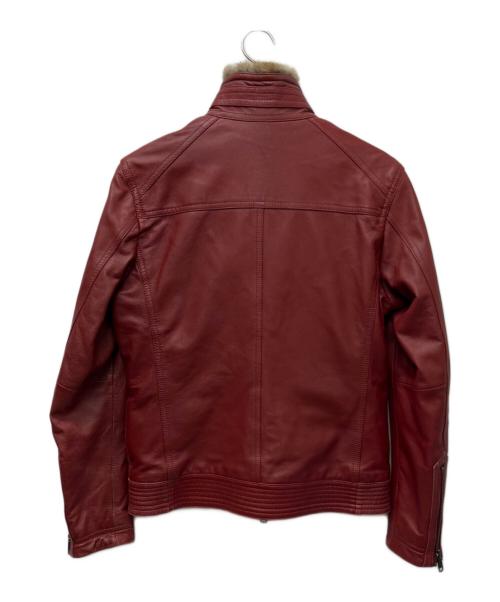 BURBERRY BLACK LABEL（バーバリーブラックレーベル）BURBERRY BLACK LABEL (バーバリーブラックレーベル) ライナー付ライダースジャケット レッド サイズ:Ｌの古着・服飾アイテム