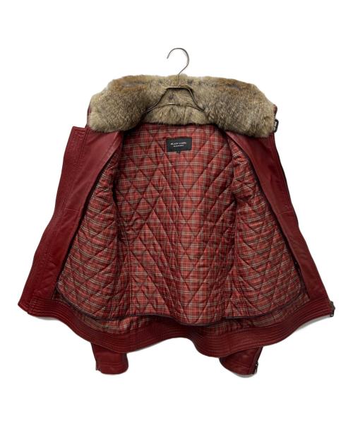 BURBERRY BLACK LABEL（バーバリーブラックレーベル）BURBERRY BLACK LABEL (バーバリーブラックレーベル) ライナー付ライダースジャケット レッド サイズ:Ｌの古着・服飾アイテム
